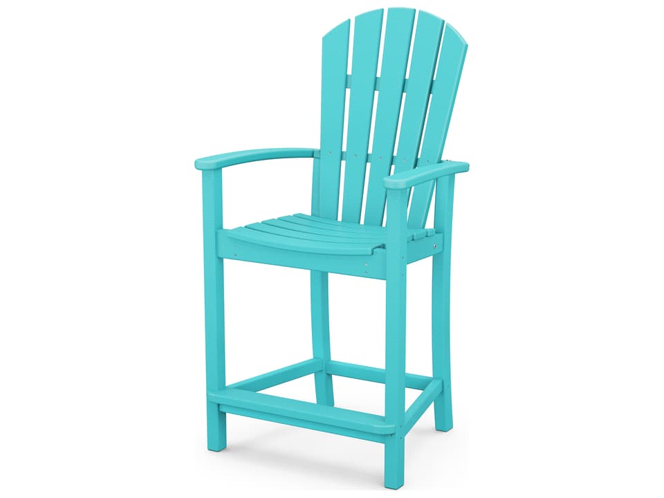 Palm Coast Recycled Plastic Outdoor Patio Counter Chair