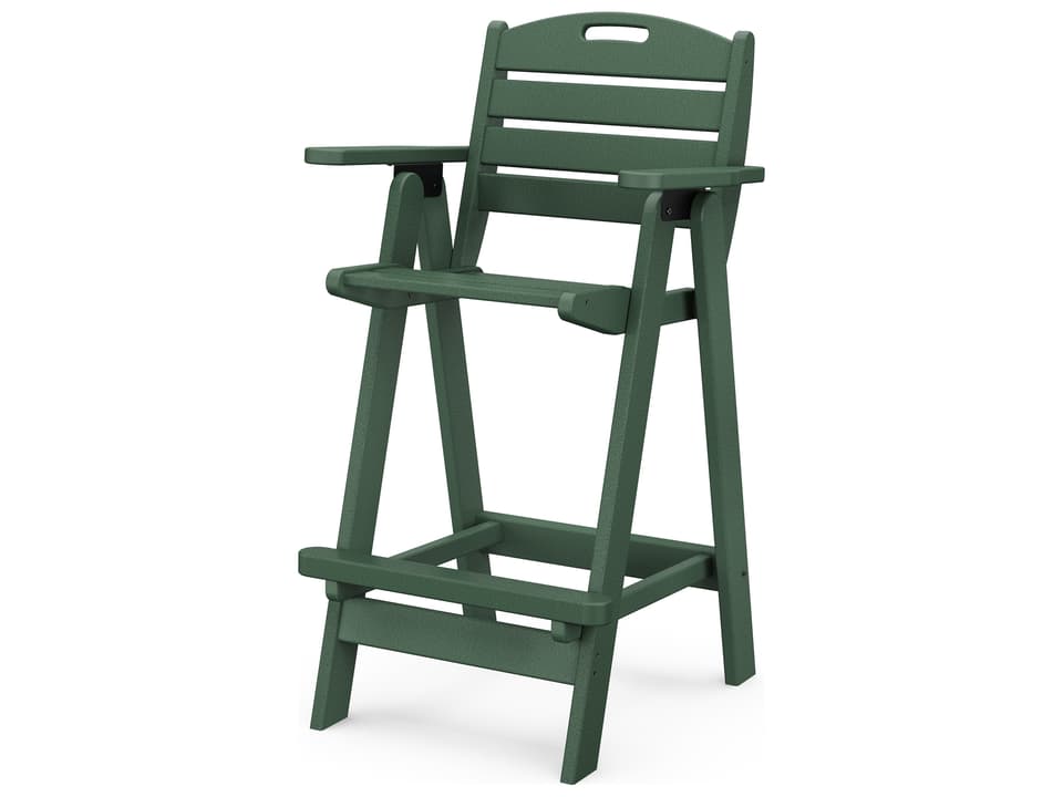 Nautical Recycled Plastic Patio Bar Chair