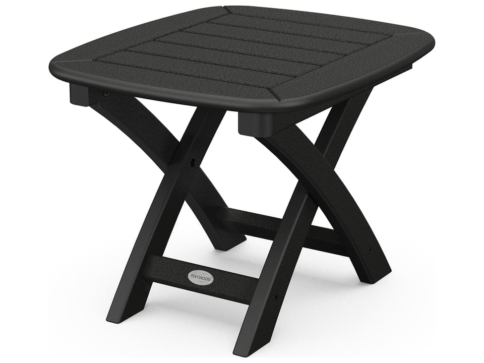 Nautical Recycled Plastic Rectangular Patio End Table
