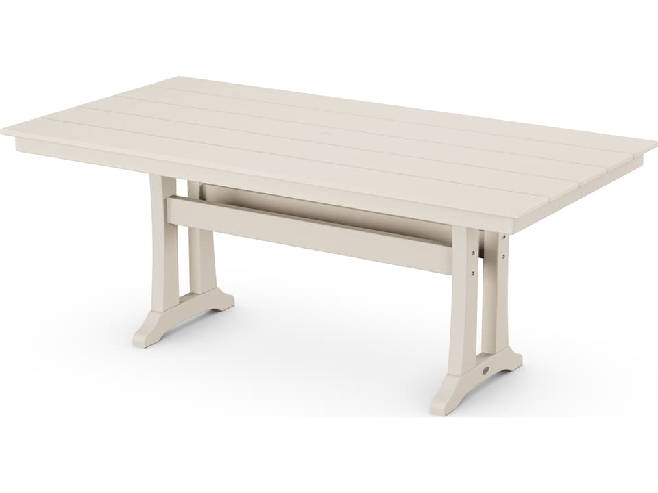 Farmhouse 72 Inch x 38 Inch Recycled Plastic Rectangular Dining Table