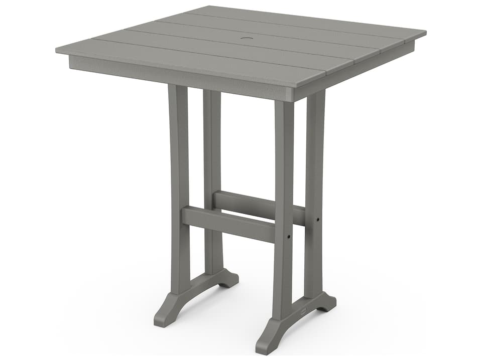 Farmhouse 38-Inch Square Recycled Plastic Bar Table