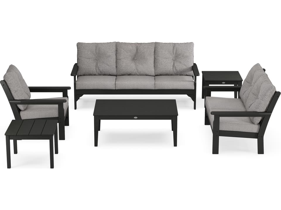 Vineyard Recycled Plastic 6 Piece Deep Seating Outdoor Lounge Set