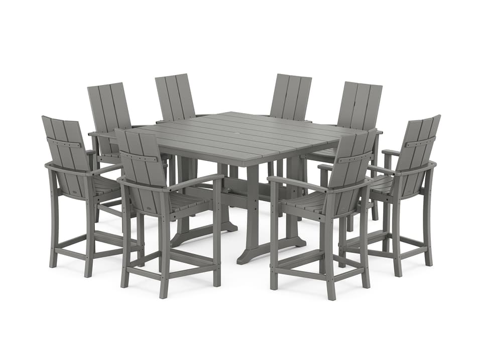 Coastal Recycled Plastic 9 Piece Patio Dining Set