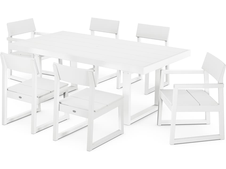 Edge Recycled Plastic 7 Piece Outdoor Dining Set