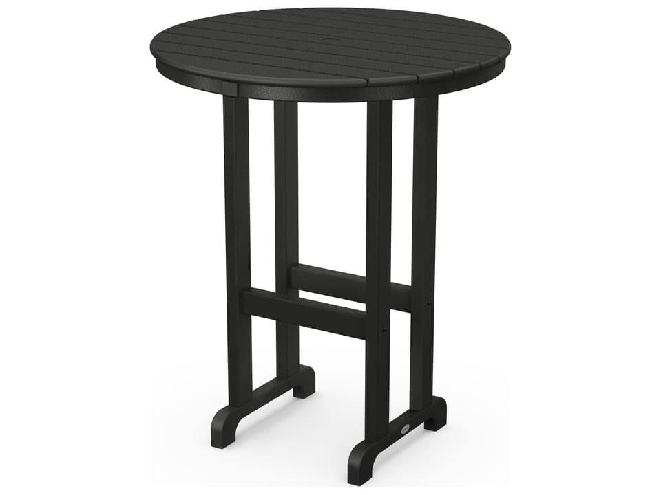 POLYWOOD Traditional 35-Inch Round Bar Height Table