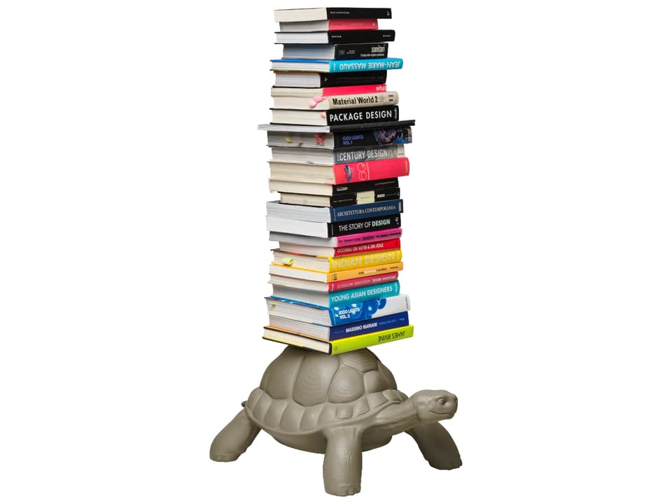 Turtle Carry Dove Grey Bookcase by Marcantonio
