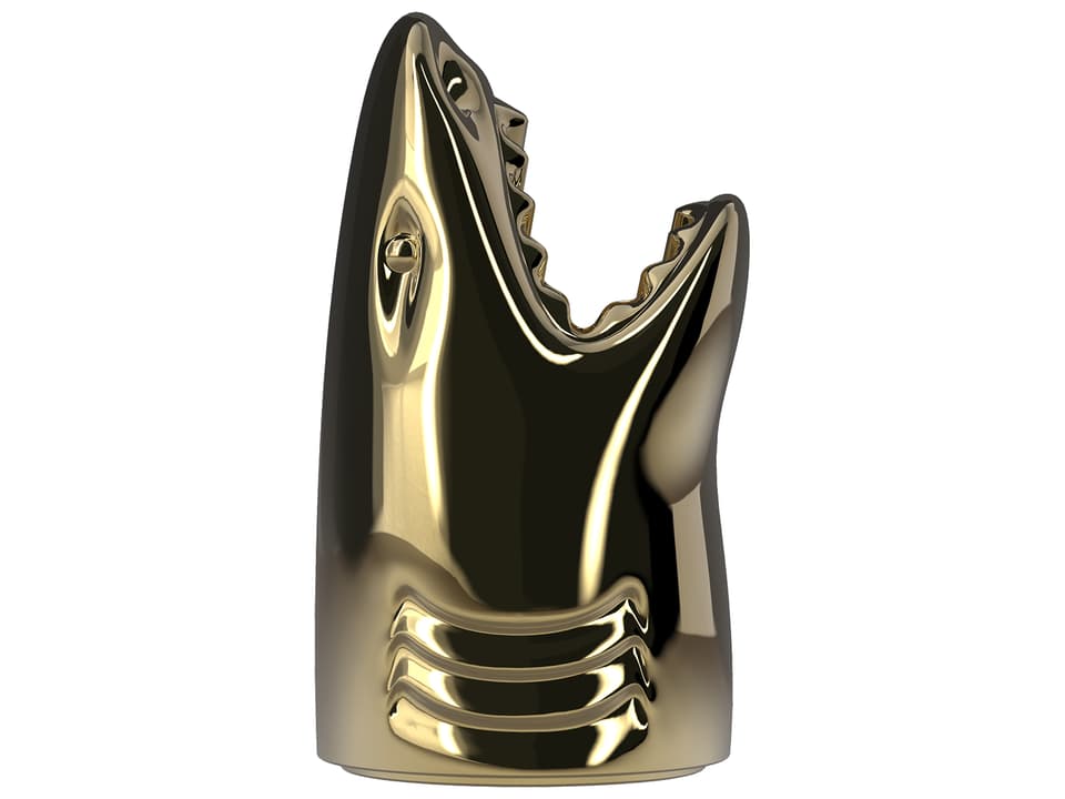 Killer Metallic Gold Shark Umbrella Stand by Studio Job
