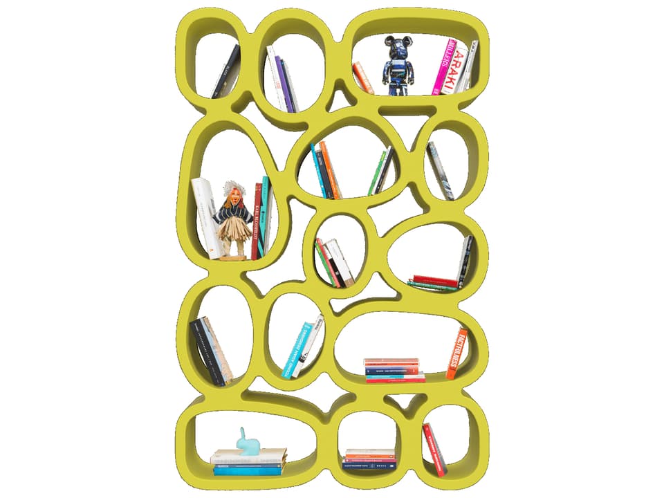Koibuchi Bookcase in Mustard Polyethylene by Stefano Giovannoni