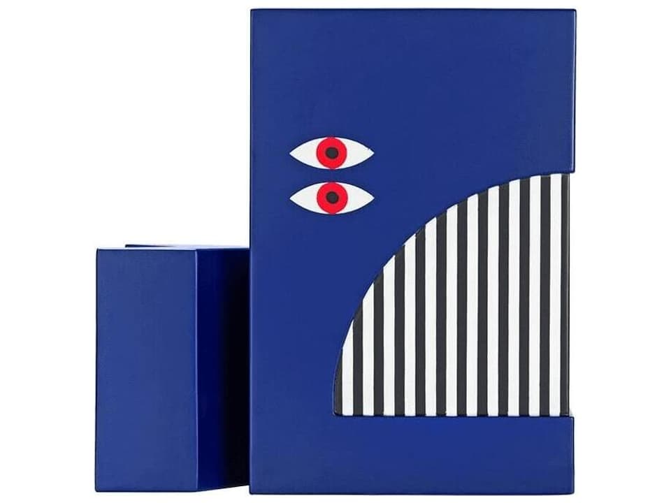 Oggian Otis Whale End Table in Lacquered Blue MDF