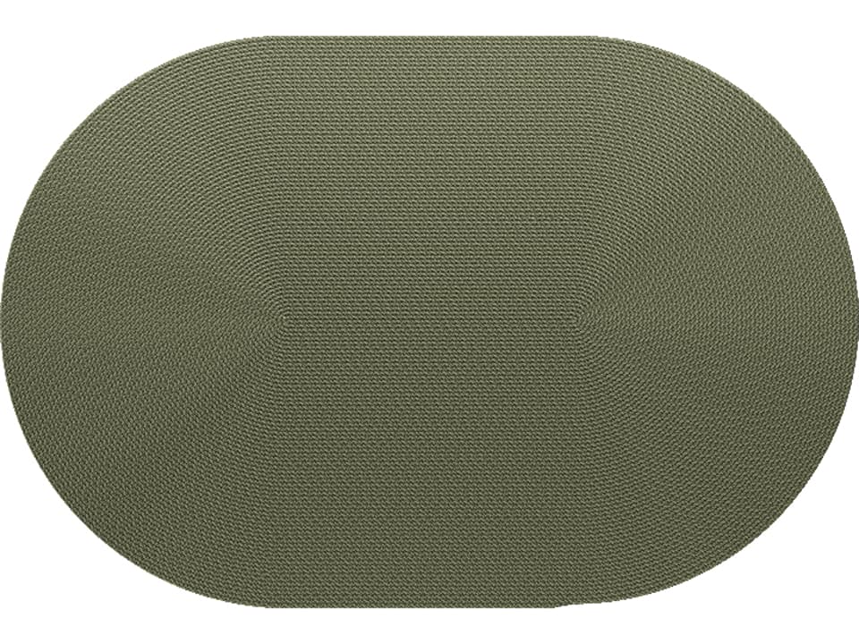 Nami Composition F Oval Braided Area Rug in Recyclable Polypropylene