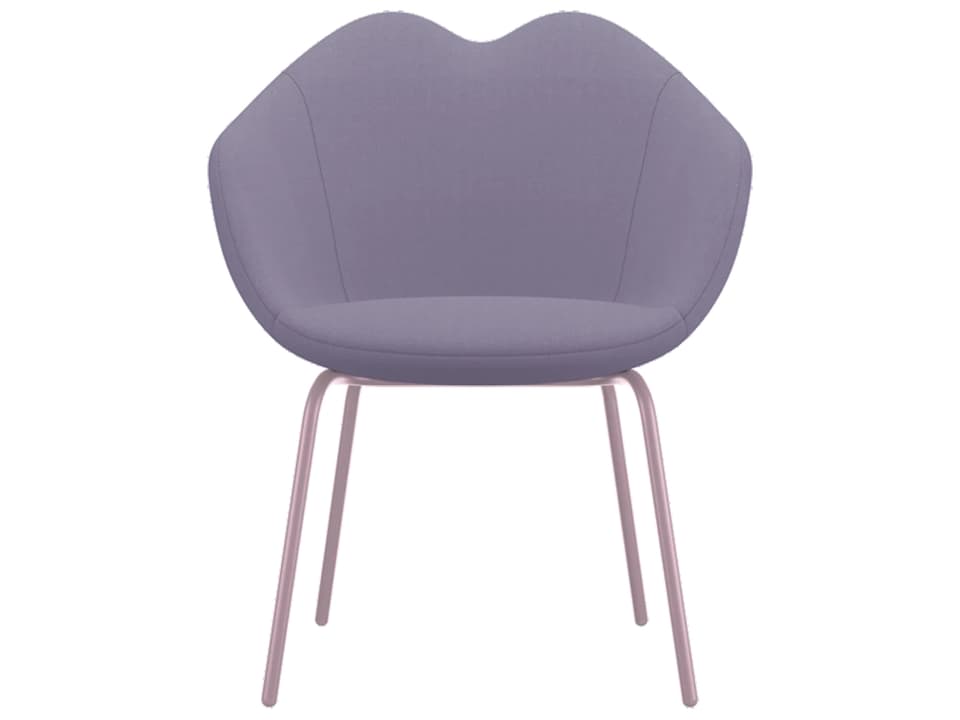 XOXO Upholstered Arm Dining Chair in Purple Fabric