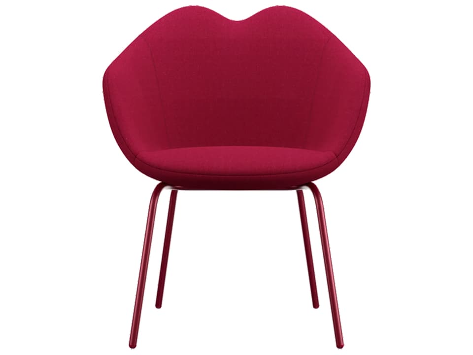 XOXO Red Eco-Leather Upholstered Arm Dining Chair