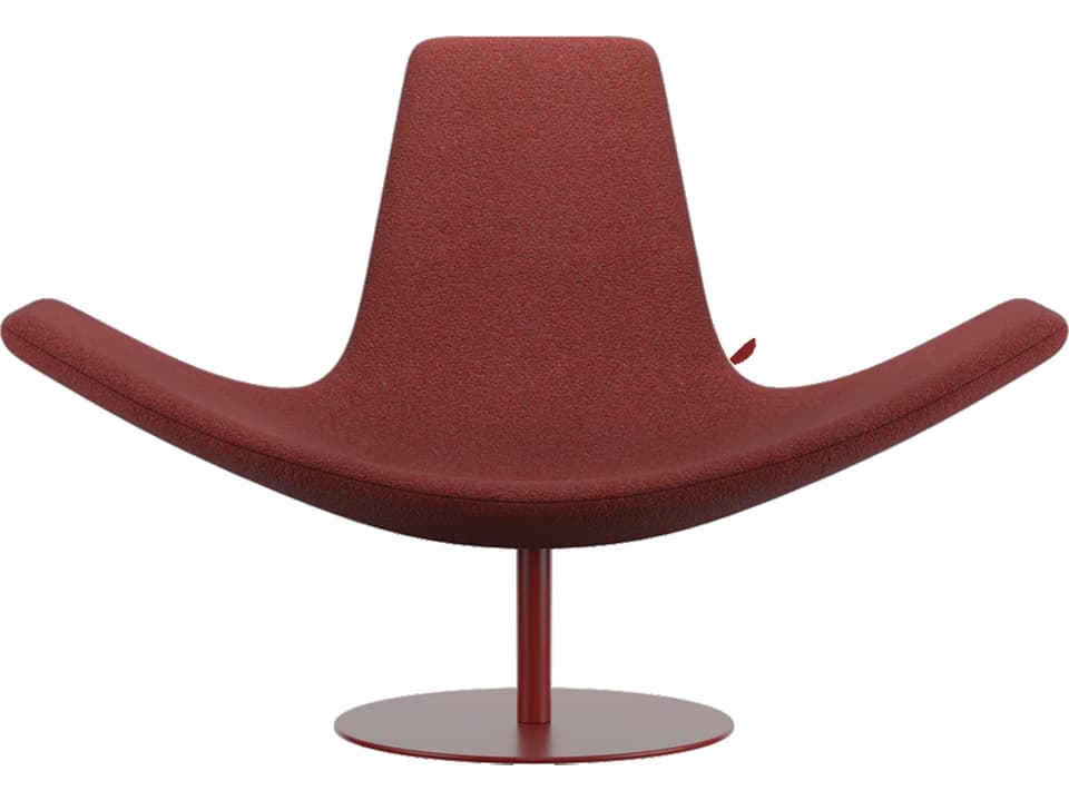 Wing Red Accent Chair with Mario Sirtori Fabric
