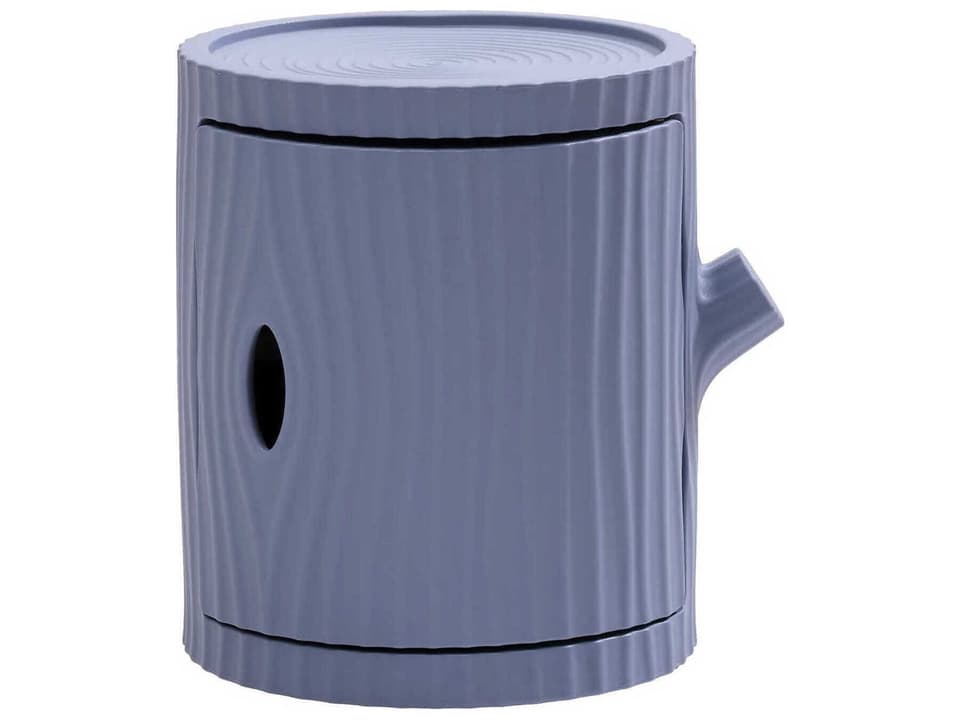 Tronco Round Blue Avio Plastic End Table