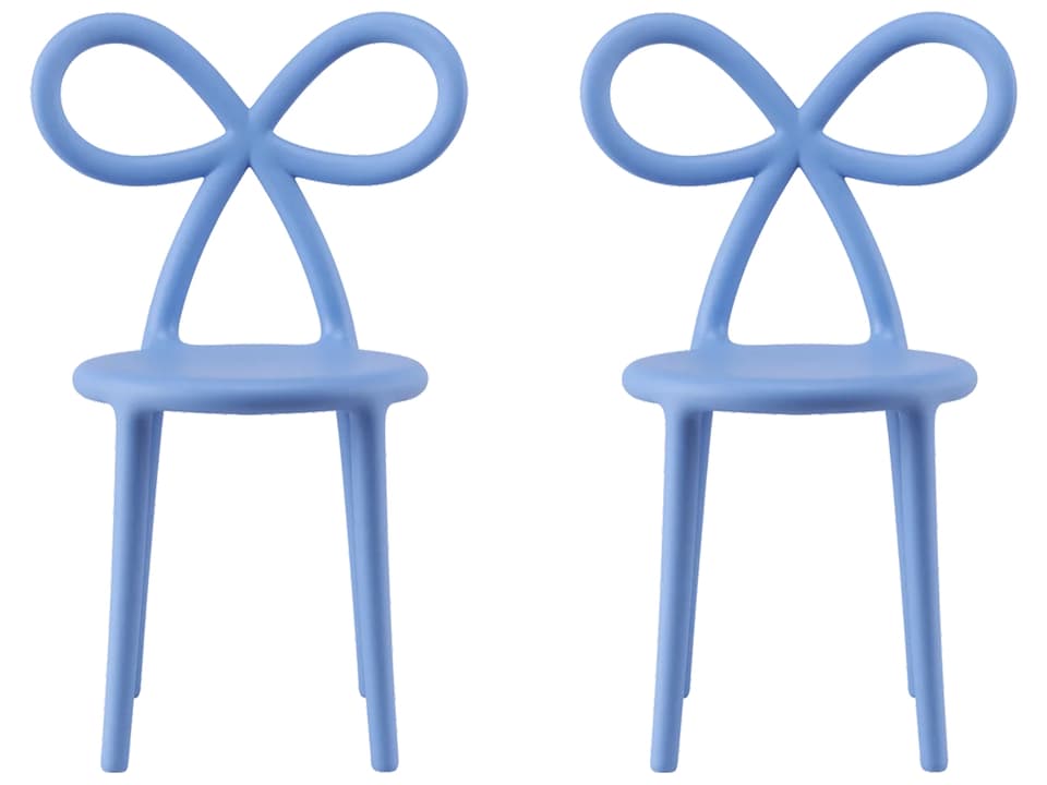 Ribbon Baby Blue Armless Dining Chair (Set of 2)