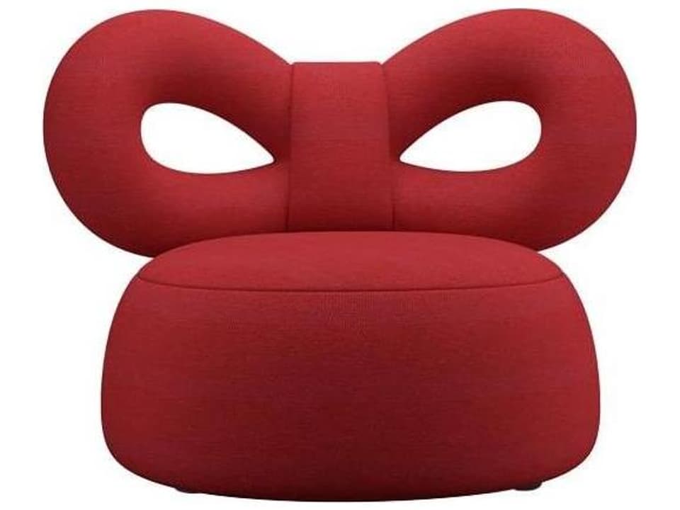 Ribbon Red Polypropylene Accent Chair by Nika Zupanc