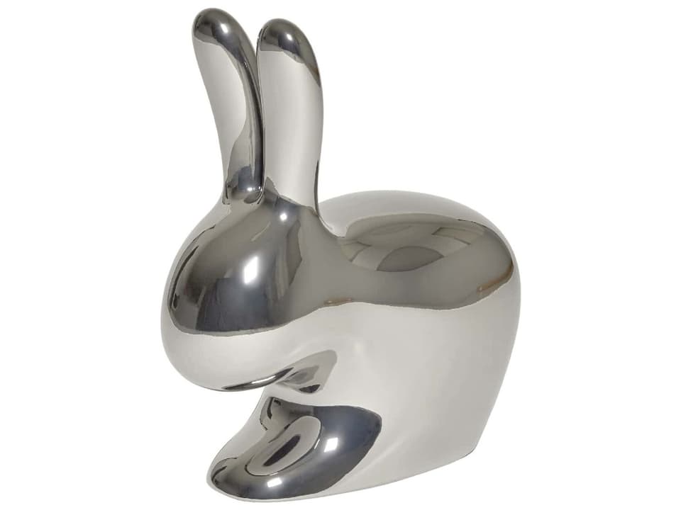 Rabbit Baby Accent Chair in Silver Metallized Polyethylene by Stefano Giovannoni