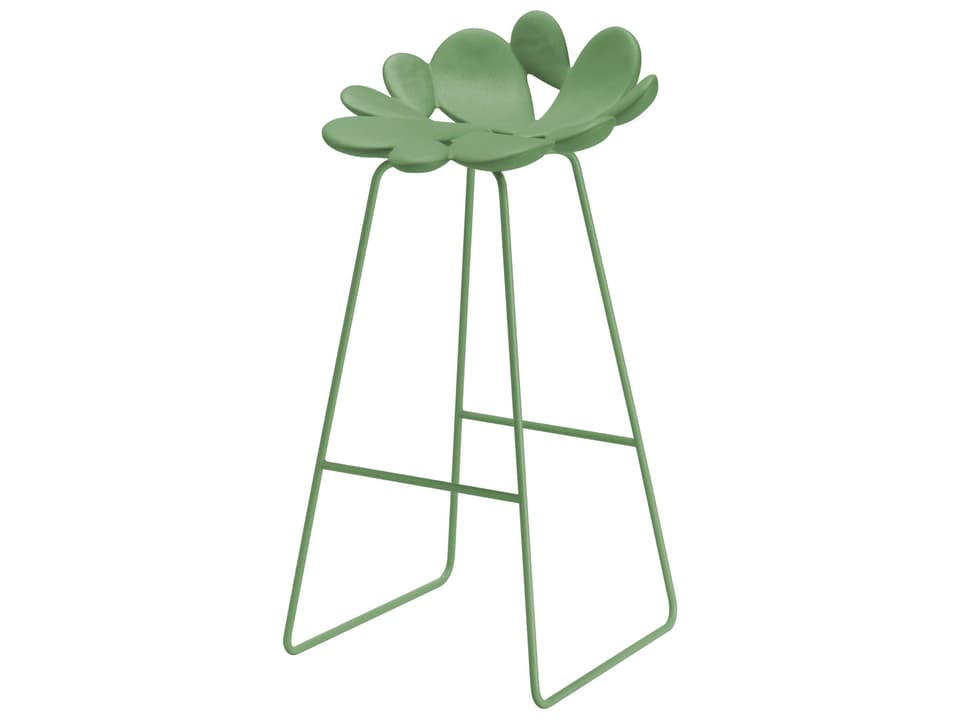 Filicudi Recycled Plastic Bar Stool in Balsam Green by Marcantonio