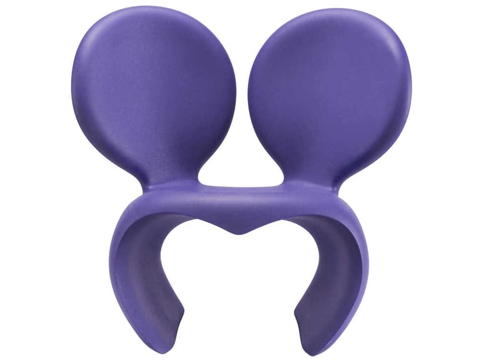 Don't F**k With The Mouse Recycled Plastic Lounge Armchair in Blue Violet by Ron Arad