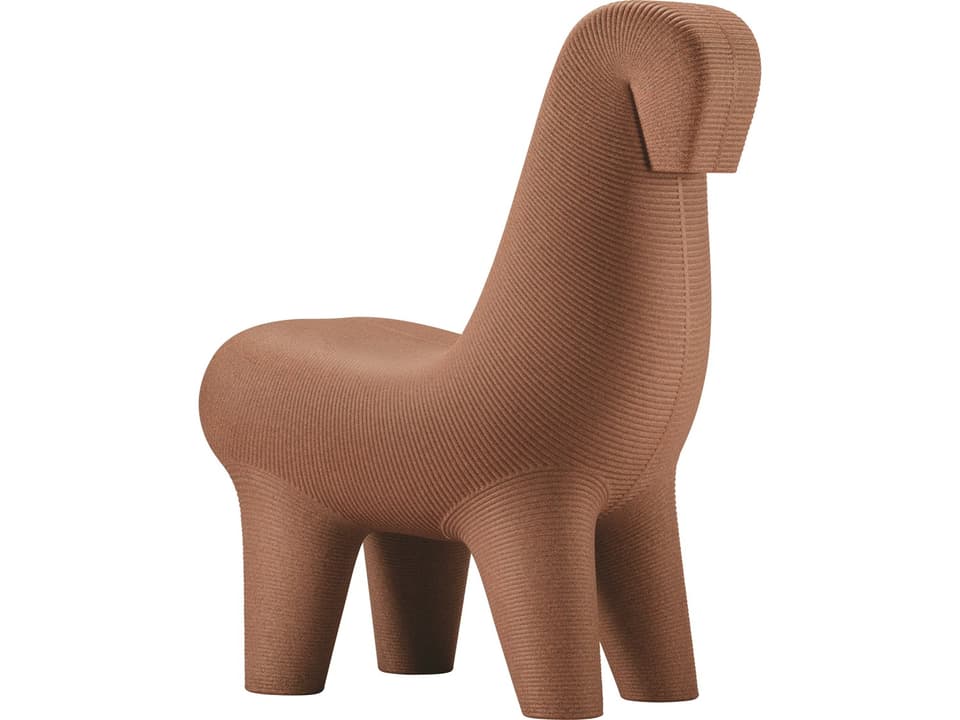 Ghoda Recycled Polyethylene Lounge Chair in Terracotta Mix by Satyendra Pakhalé