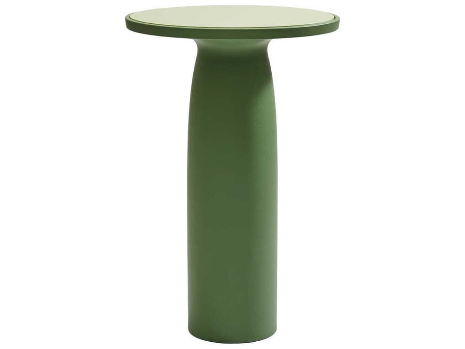 Toto Round Bar Table in Balsam Green Recycled Polyethylene with HPL Top