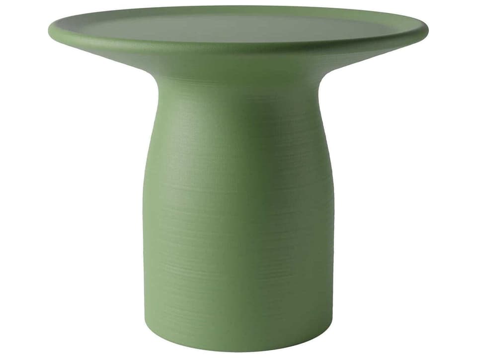 Totino Round End Table in Balsam Green by Stefano Giovannoni