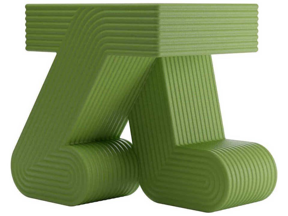 Walking Green Recycled Plastic Square End Table