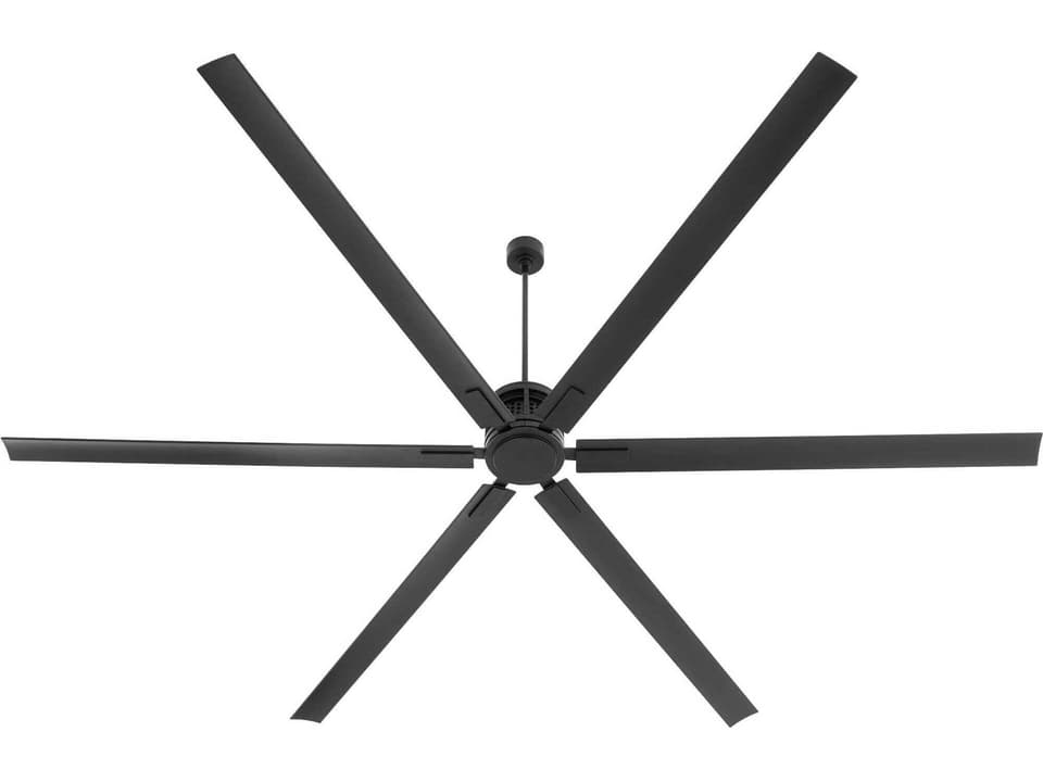 Zeus 120-Inch 6-Blade Outdoor Ceiling Fan in Matte Black