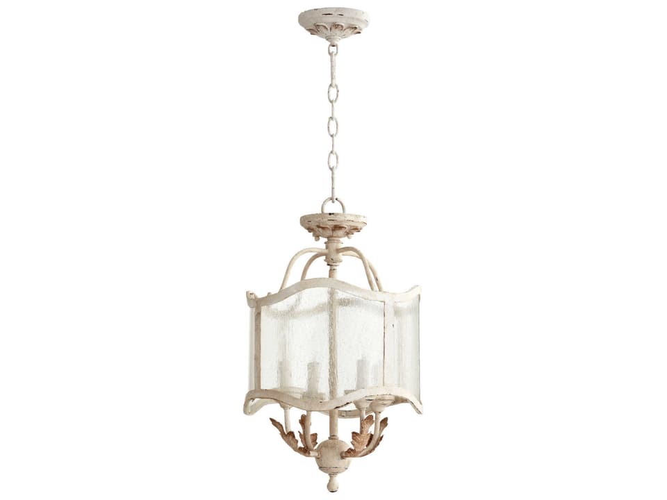 Salento 4-Light Persian White Glass Candelabra Drum Chandelier