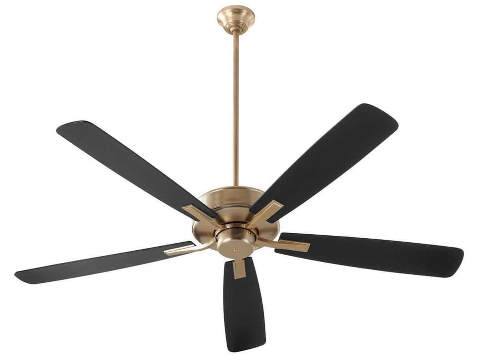 Ovation 60-Inch 5-Blade Indoor Ceiling Fan in Aged Brass
