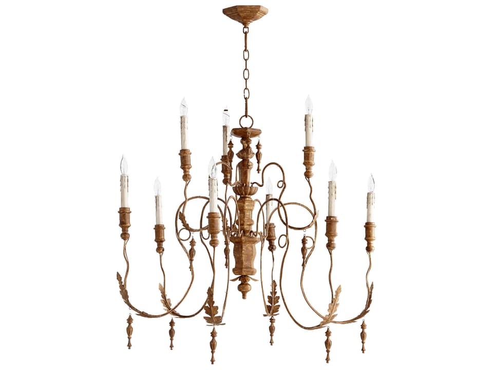 9-Light Salento Chandelier in French Umber