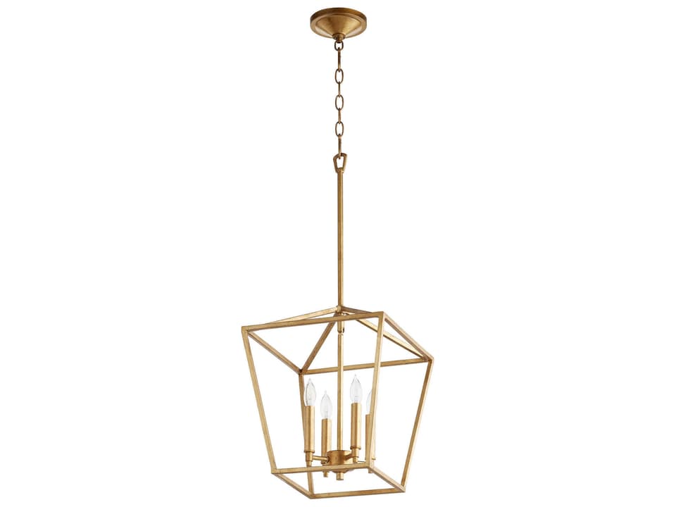 Gabriel 4-Light Gold Leaf Candelabra Chandelier