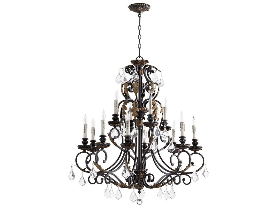 Rio Salado 12-Light Chandelier in Toasted Sienna With Mystic Silver