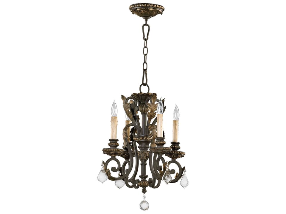 Rio Salado 4-Light Chandelier in Toasted Sienna with Mystic Silver