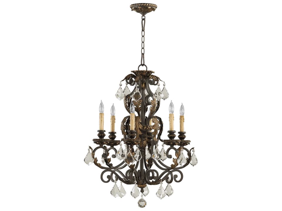Rio Salado 6-Light Chandelier in Toasted Sienna with Mystic Silver