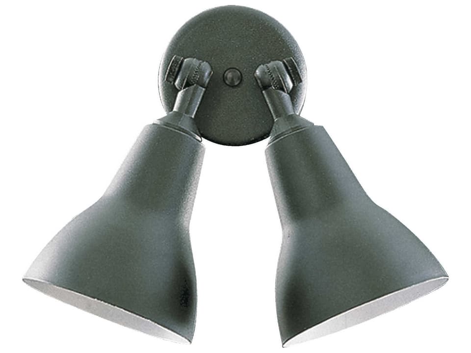 Floodlights 2-Light Outdoor Spot Light in Black