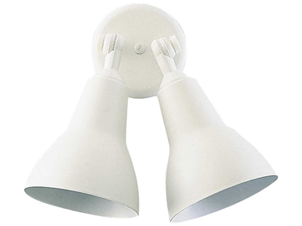 Floodlights 2-Light Outdoor Flood Light in White