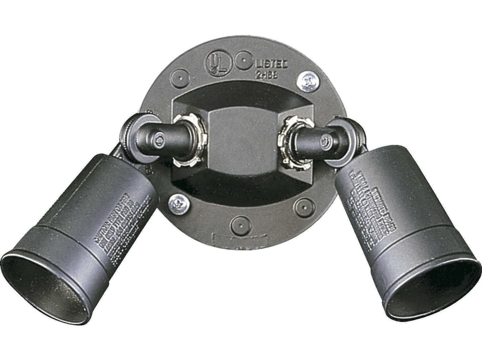 PAR Holders 2-Light Outdoor Spot Light in Black