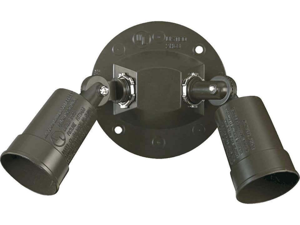 PAR Holders 2-Light Outdoor Spot Light in Bronze Finish