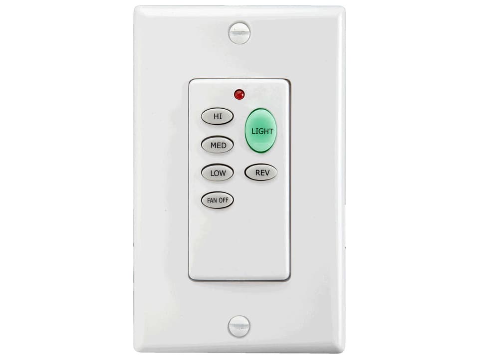 Fan Accessory Wall Control Forward Reverse with Light White Ivory