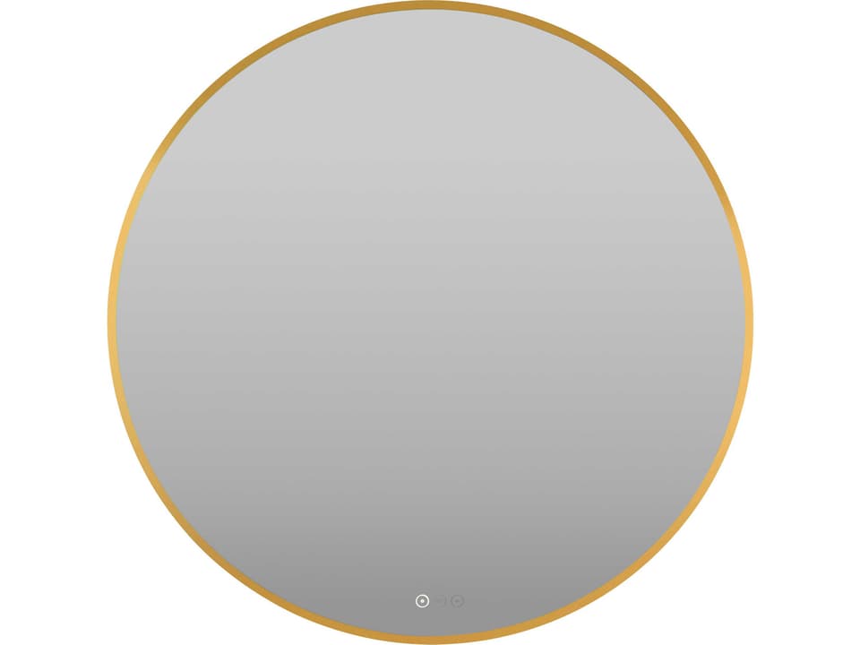 Soleil Brushed Brass Wall Mirror Round