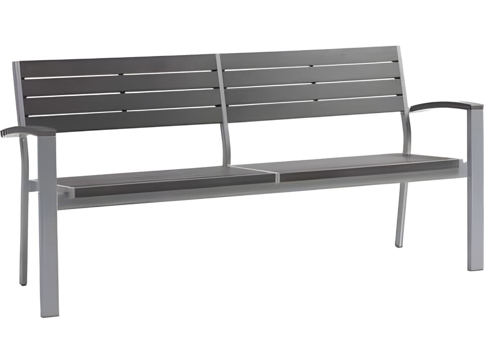 New Mirage Outdoor Bench Stackable Aluminum