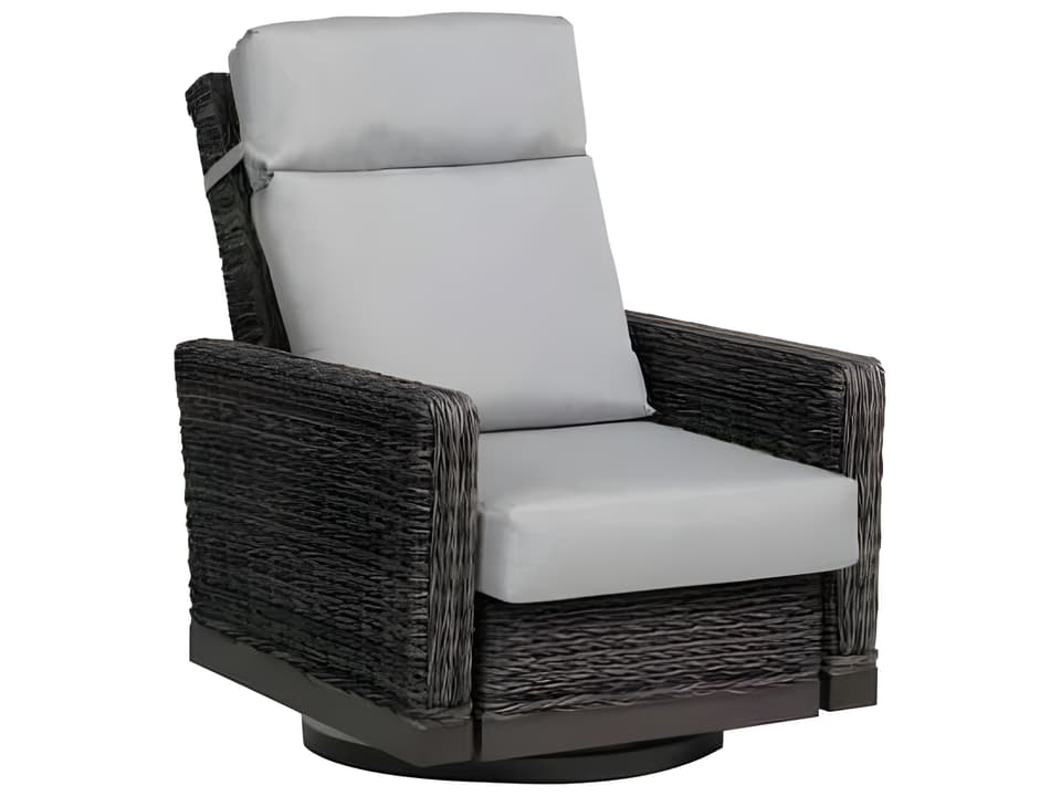 Boston Aluminum Resin Woven Outdoor Swivel Reclining Lounge Chair