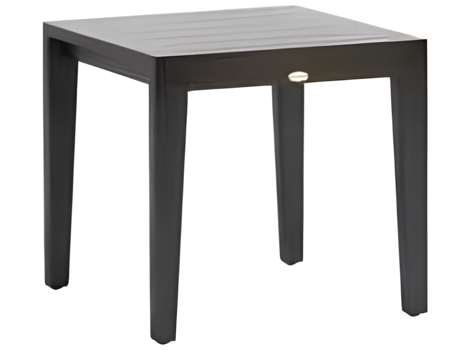 Lucia Silver Ash Grey Aluminum Square End Table