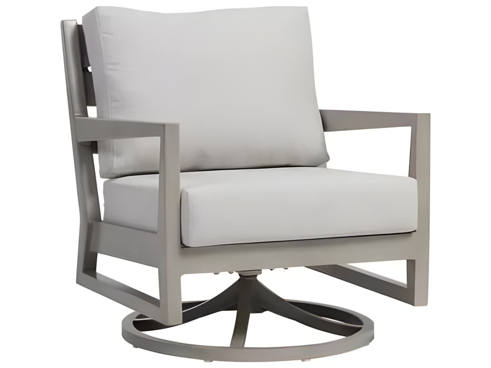 Lucia Silver Pearl Aluminum Cushion Lounge Chair