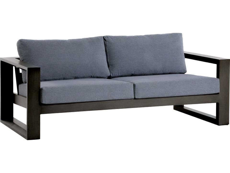 Elements Silver Ash Grey Aluminum Cushion Sofa