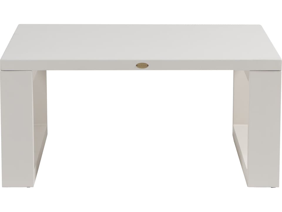 Element 5.0 Talc White Aluminum Square Coffee Table