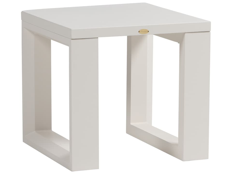Element 5.0 Square End Table with Talc White Aluminum Frame