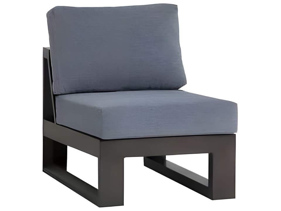Elements Aluminum Cushion Lounge Chair in Silver Ash Grey