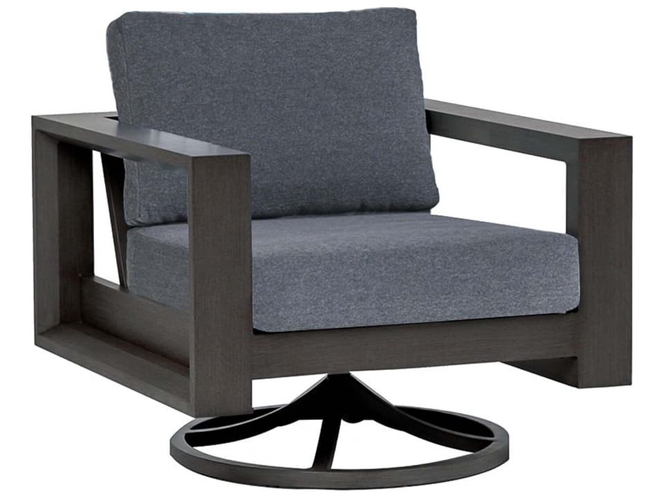 Elements Ash Grey Aluminum Swivel Rocker Lounge Chair